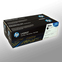 2 HP Toner CC530AD 304A Doppelpack schwarz