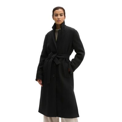 Wollmantel MARC O'POLO "aus Boiled Wool", Damen, Gr. 38, schwarz, Obermaterial: 100% Wolle (Schafwolle). Futter: 100% Polyester, unifarben, Mäntel
