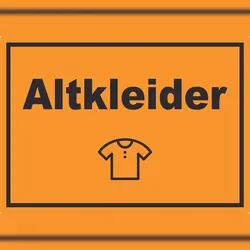 HB-Druck Altkleider Mülltrennung Aufkleber Text Symbol Shirt Hemd Hose A3 (297x420mm)