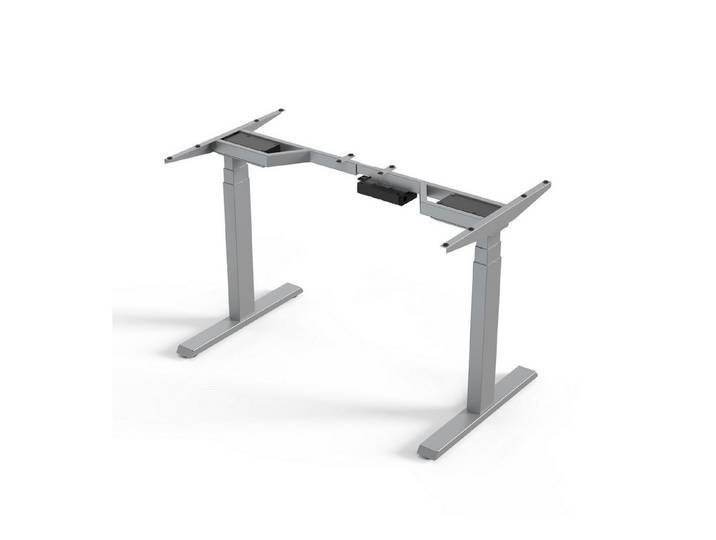 Xantron Tischgestell elektrisch mit 2 Motoren, höhenverstellbar grau, EDS08-G (LED-Display mit 3 Speicherplätzen & Timer), Tragkraft 125kg, Hubgeschwindigkeit 38mm/s