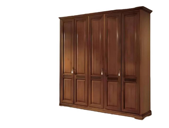 Xlmoebel Kleiderschrank Brauner Schlafzimmerschrank im klassischen Design mit viel Stauraum (1-St., Kleiderschrank) Hergestellt in Europa