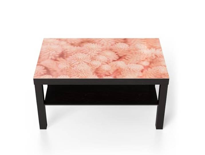 DEQORI Glastisch schwarz groß 90x50 cm Motiv Rosige Texturen ausgefallener Beistelltisch aus Glas Hochglanz Couchtisch fürs Wohnzimmer moderner Couch Tisch mit Design