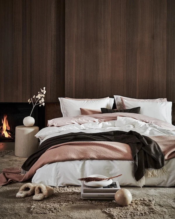 Vandyck Purity Napels rosewood dekbedovertrek voor volwassenen