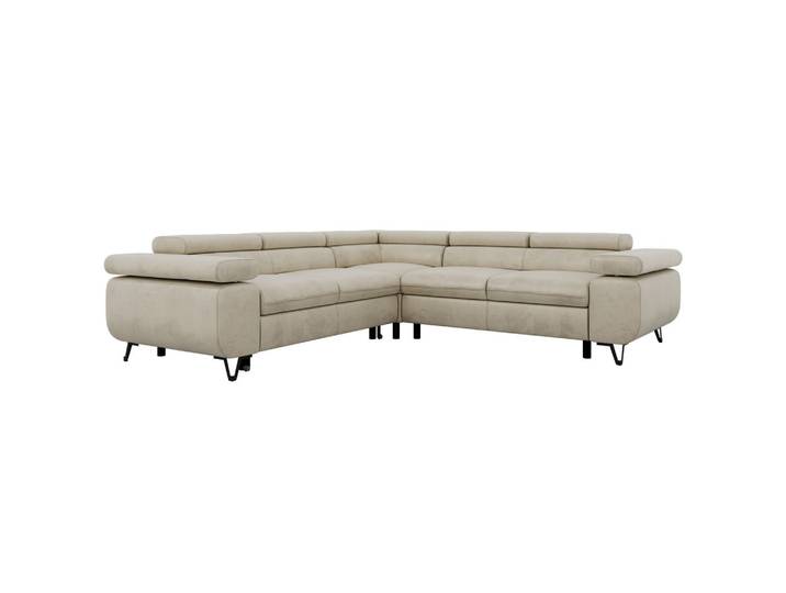 ECKSOFA QUADRO L - Beige Velvet - Rechts Seite