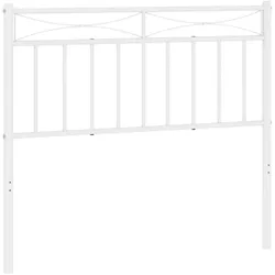 vidaXL, Bett Zubehör, Kopfteil Metall Weiss 100 cm,Farbe: Weiss,Material (105 x 3 x 91 cm)