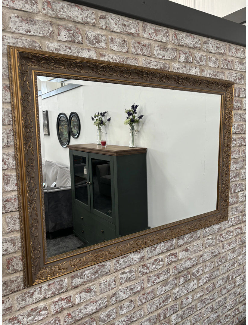ClassicLiving Rectangle Leaning and Wall Mirror Gold 85cm x 65cm