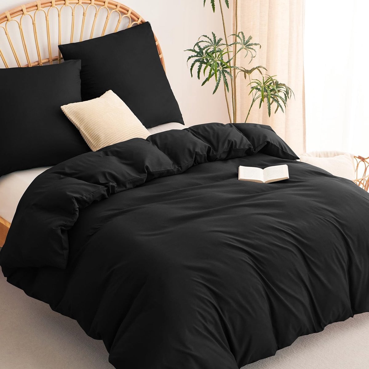 Ibenzoa Zachte en Ademende Microvezel Beddengoedset 155 x 220 cm