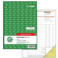 Sigel Formularbuch »Rechnung« SD131 gelb, 14.8x21 cm