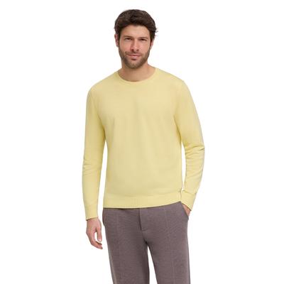 Strickpullover FALKE "Cotton Knit", Herren, Gr. XXXL, gelb (hay (1105)), Pullover Strickpullover