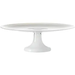 Leonardo Tortenplatte Alabastro 31 cm Glas Weiß