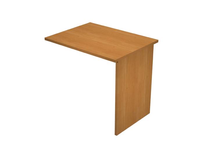 Extension retour pour bureau Pronto Bois - L.80 x P.60 cm - Plateau Aulne - Pieds panneaux Aulne