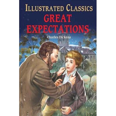 Great Expectations: Illustrated Abridged Children Classic English Novel with Review Questions, Gebundene Ausgabe von Charles Dickens, Prakash Books,