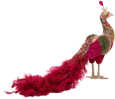GOODWILL Dekofigur Banquet Peacock 52cm red/ pink/green rot EG