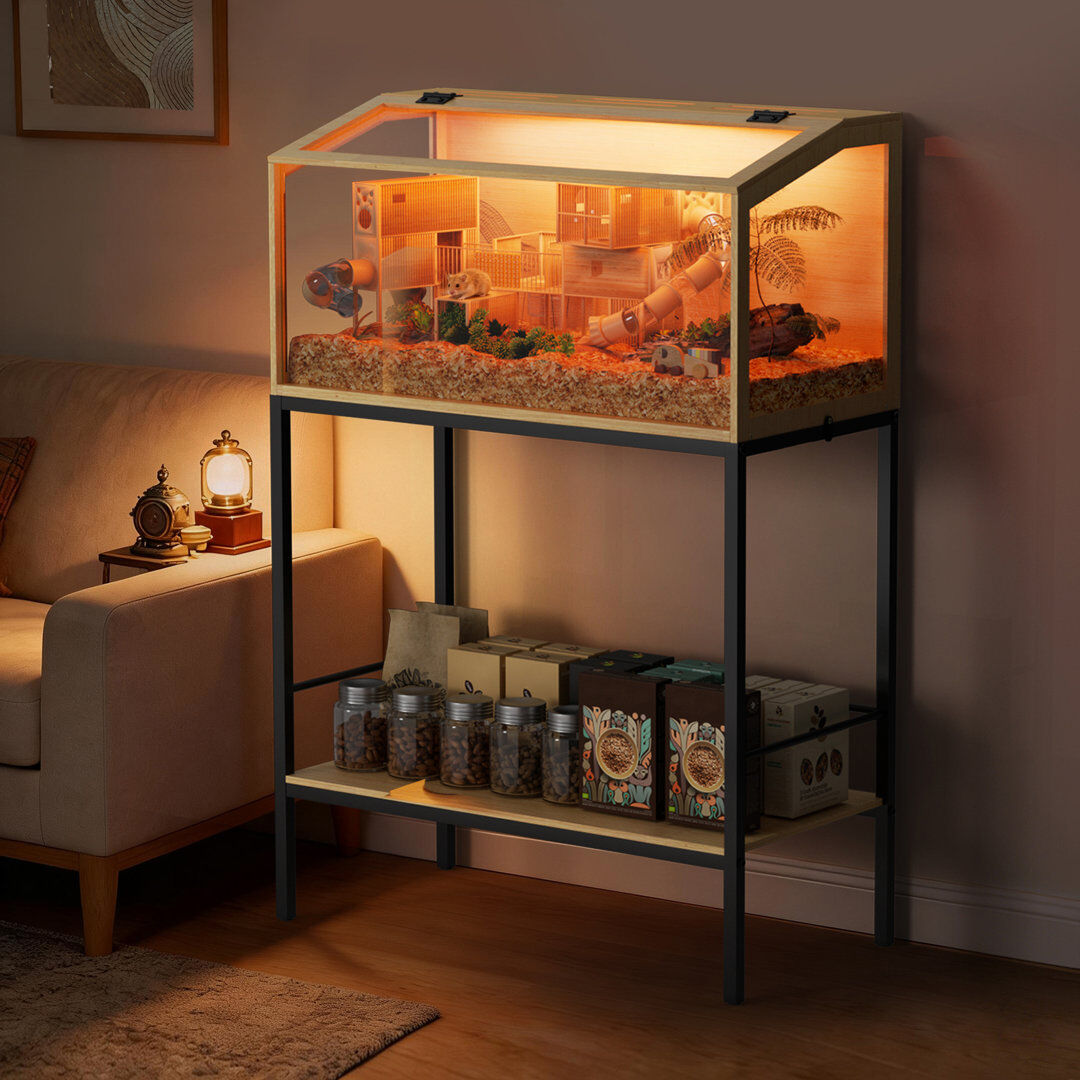 Archie & Oscar Hamster Cage With Stand Natural 116cm H X 80cm W X 39cm D
