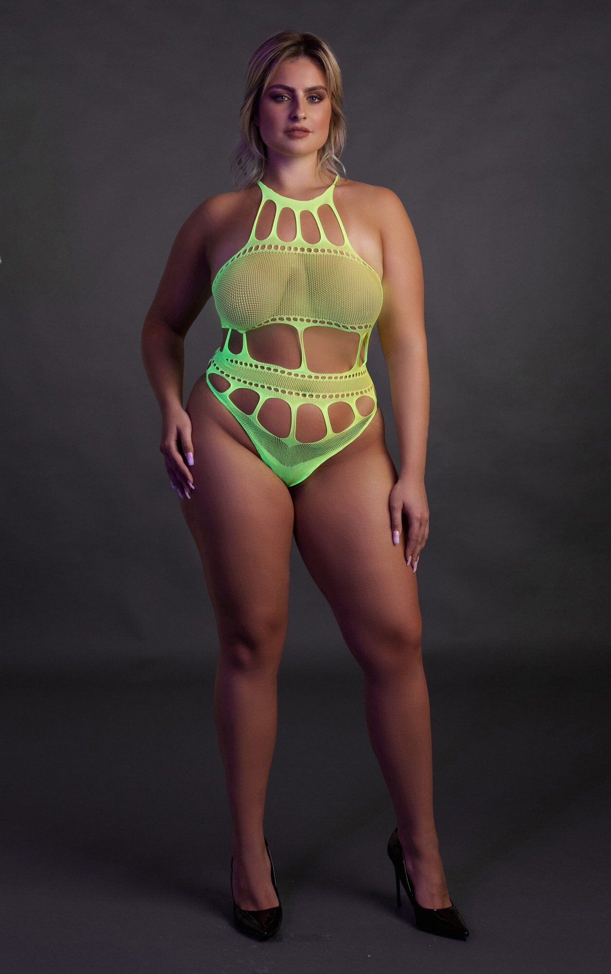 Ouch! Glow in the Dark Body - Neon Green - XL/XXXXL