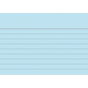 Brunnen Karteikarten 102270130, A7, liniert, blau, 100 Stück
