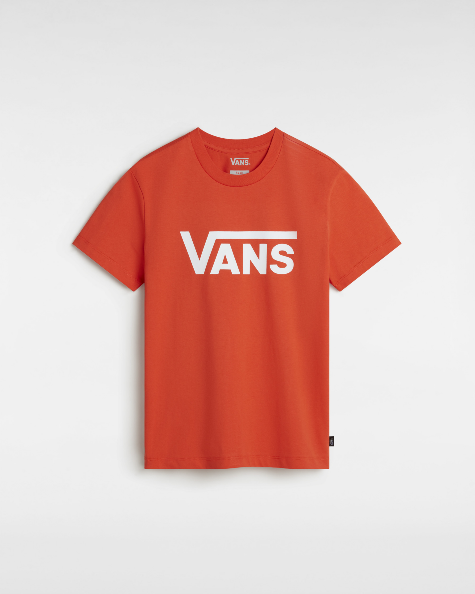 T-Shirt VANS "FLYING V CREW TEE", Damen, Gr. S (36), rot (flying v fie), Jersey, Obermaterial: 100% Baumwolle, Rundhals, eingesetzt abgesteppt, Shirts T-Shirt, mit Rundhalsausschnitt, aus Baumwolle, Kurzarm flying v fie S (36)