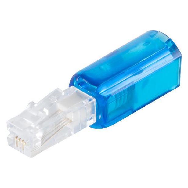 Shiverpeaks S/CONN maximum connectivity Entwirrer für Telefonhörerkabel-Twist-Stop, schmale Ausführung, blau-tra (71216-B)