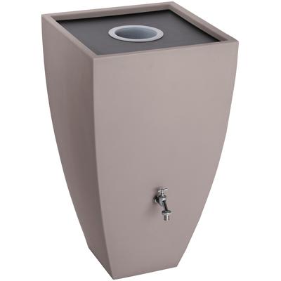 Regenwassertank ARVES "Modena", braun (mocca), H:102,2cm Ø:57,5cm, Kunststoff, Regentonnen