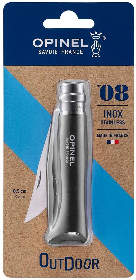 Opinel  - N°08 Baroudeur Blister Noir Brun - Couteaux