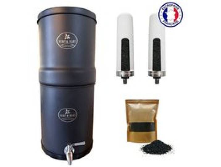 Filtre à eau par gravité Céramique + Charbon actif - 18 L