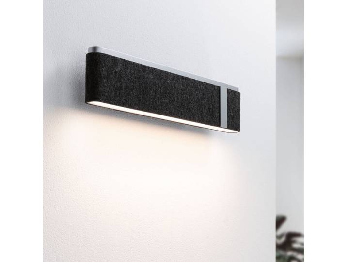 Jagun LED Wandleuchte 3-Step-Dim Anthrazit - Paulmann - Wohnzimmer - Modern - Stoff / Textil - Einflammig