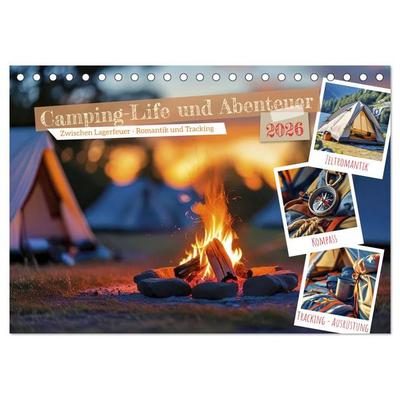 Camping-Life und Abenteuer (Tischkalender 2026 DIN A5 quer), CALVENDO Monatskalender