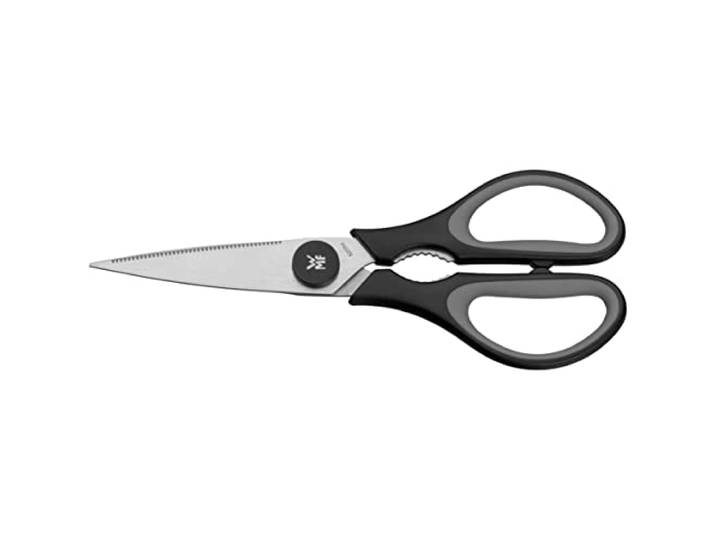 WMF Touch Küchenschere 21 cm, Haushaltsschere mit Sägeschliff, Schere Küche, Cromargan Edelstahl, Softgriff, schwarz