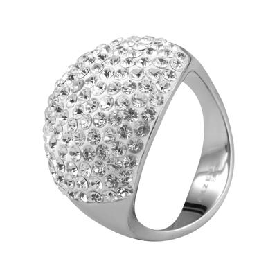 Fingerring AKZENT "Rella, silberfarbig, langlebig" Gr. 58, silber (silberfarbig), Fingerringe, Damen, 58, Edelstahl, Fingerring