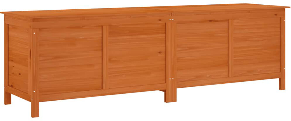 Ivy Bronx vidaXL Garden Storage Box Outdoor Storage Chest Trunk Toy Box Solid Wood Fir Brown 56.5cm H X 198.5cm W X 50cm D