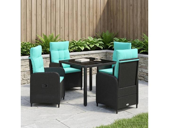 vidaXL Outdoortisch-Set 5 stk. Poly-Rattan
