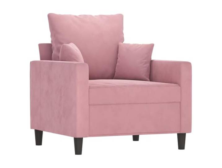 KTHLBRH Sofa-Set, 3-teilig, rosa Samt, mit Kissen Gestell aus Metall und Sperrholz, Füllung aus Schaumstoff, 21 Kissen inklusive