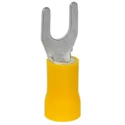 ABB F6-6VDC Isolierter Gabelkabelschuh PVC-isoliert Kabel-QS 4,0-6,0 mm2 Farbe Geld 7TCA301300R0248 F66VDC  - 100 Stück