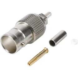 Telegärtner BNC Crimp-Kabelbuchse, gerade, nickelfarben
