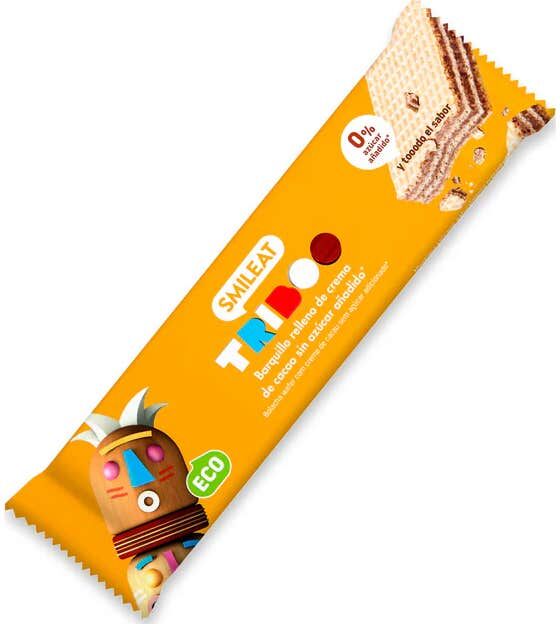 Smileat Triboo Barquillo Ecológico Relleno de Crema de Cacao 40 g