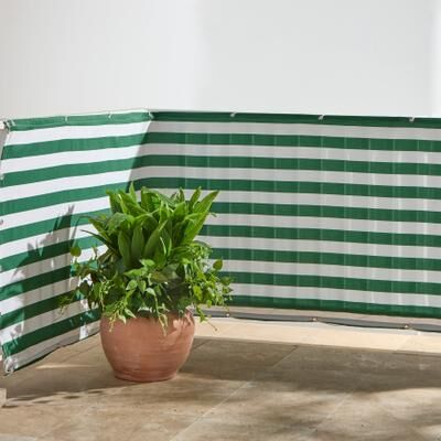 Deck/Fence Privacy Screen by BrylaneHome in Green White