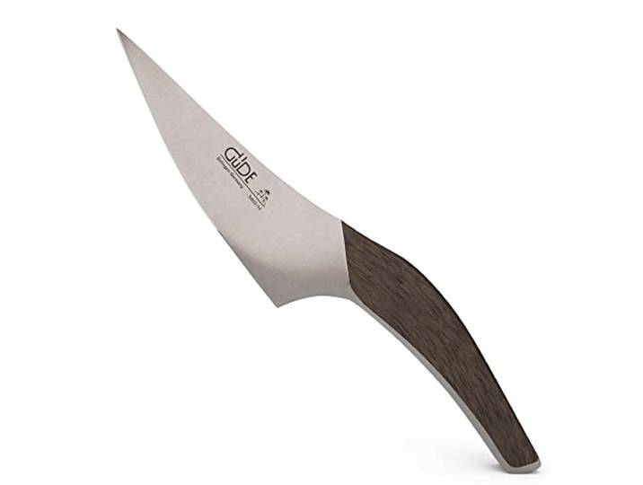 GÜDE Solingen - Zubereitungsmesser geschmiedet, 14 cm, Räuchereiche, SYNCHROS, Küchenmesser, Handmade Germany, Braun