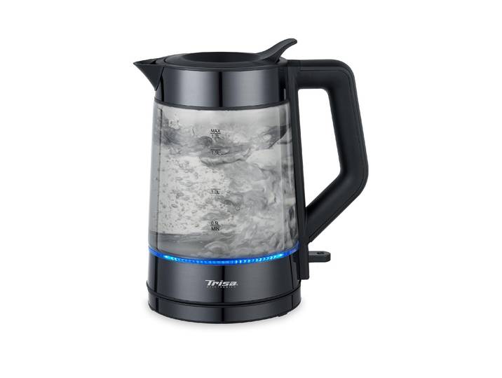 TRISA Wasserkocher Trisa Wasserkocher Compact Boil W71 Plus 1.7 l , schwarz (anthrazit), Wasserkocher, Wasserkocher