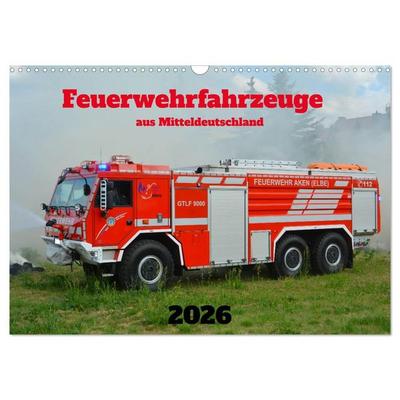 Einsatzfahrzeuge aus Sachsen und Sachsen-Anhalt (Wandkalender 2026 DIN A3 quer), CALVENDO Monatskalender