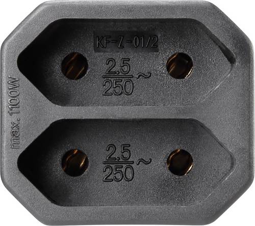 Basetech 1595909 1 Stück Steckdosen-Verteiler Schwarz