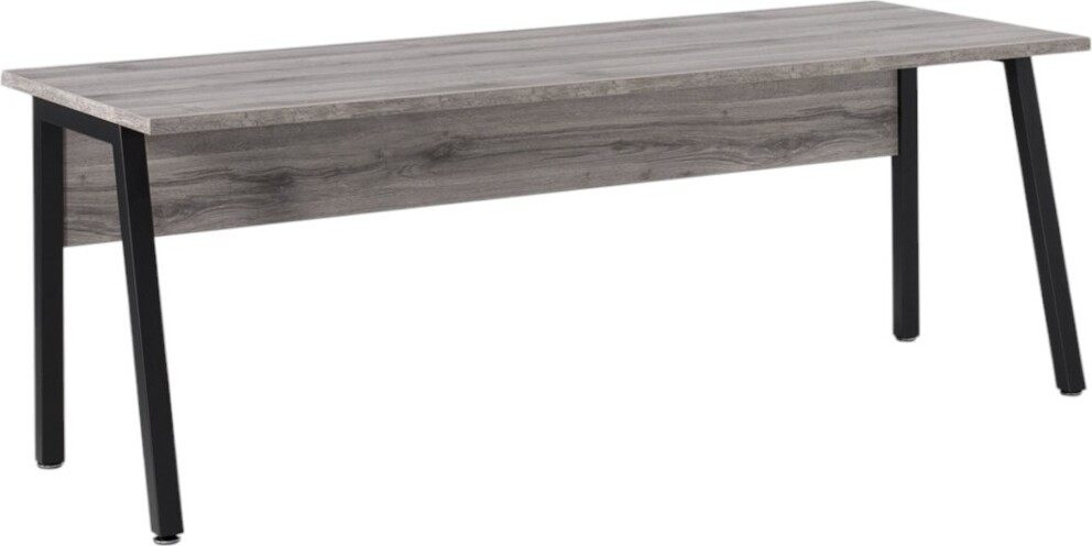Sherman Bureau recht 150 cm eik grijs en zwart - Collectie SOON