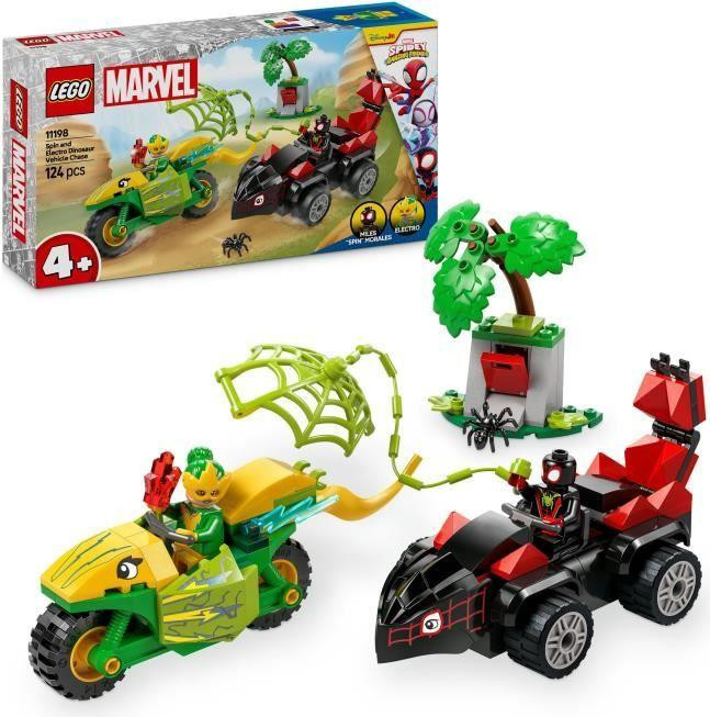 LEGO Marvel 11198 Spidey en zijn Supervrienden: Dino-voertuigachtervolging met Spin en Electro