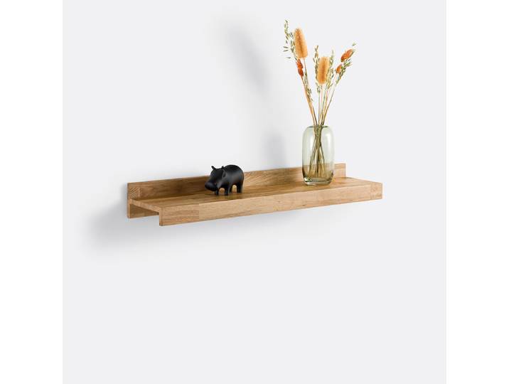 LA REDOUTE Etagère murale, en chêne massif, longueur 80 cm, HIBA Beige