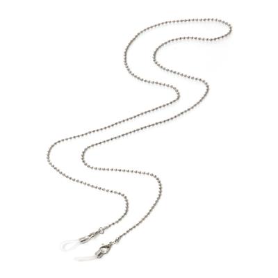 Brillenkette FIRETTI "in Kugelkettengliederung, rhodiniert", weiß (metallfarben, weiß), Tragebänder, DamenL:81cm, Gummi, Metall, L:81cm