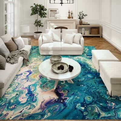 Addison Rugs Indoor/ Outdoor Addison Karina Abstract Washable Area Rug