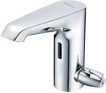 Schell XERIS E2-T Infrarot-Waschtisch-Armatur 002480699 Hochdruck Mischwasser, Netzbetrieb, verchromt, mit Unterputznetzteil