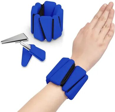 On Spot Shop Wrist Weights Yoga Fitness Exercise Triangle Silicone Adjustable Ankle Wrist Protector Weight Bracele Jogging Wristband blue 1pcs 1lb