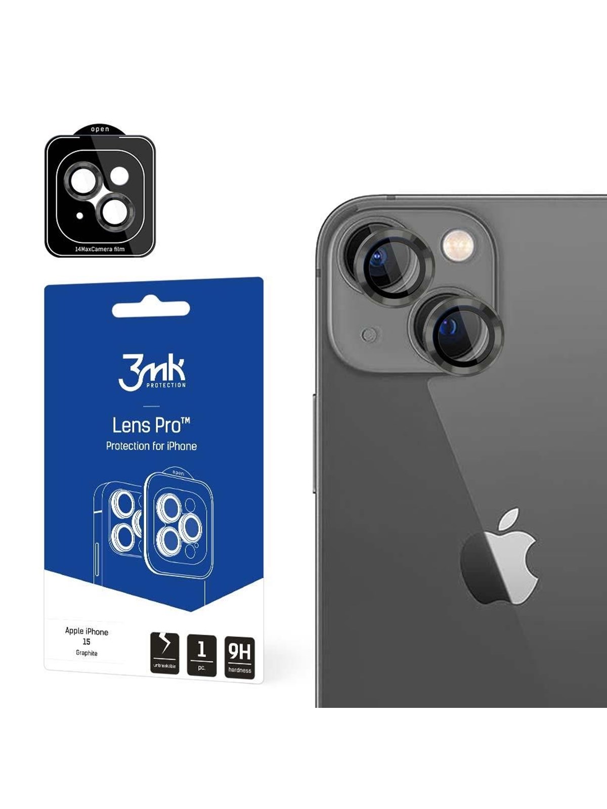 3mk Apple iPhone 15 - Lens Protection Pro Graphite