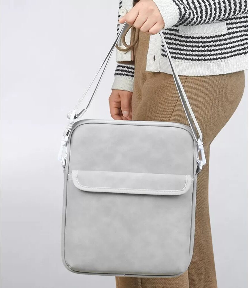 INF Oxford-Stoff Laptoptasche: Stoßfest, Wasserdicht Tablet Schultertasche für 11/13 Zoll Laptops Grau 11 Zoll
