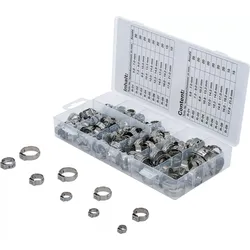 BGS 14115 Sortiment Edelstahl Schlauchklemmen Ø 5,8 - 21mm 170 teilig
